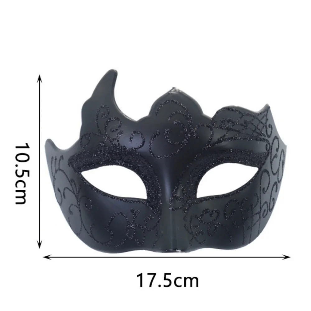 Halbgesichts bemalte Partymaske Atemberaubende Partymaske Fliege Set Gentleman Maskerade Kostüm Dekoratives Maskerade-Masken-Set – Detail 7