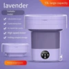 6L 11L 13L Portable Mini Washing Machine Large Capacity Clothes Spin Dryer Bucket Travel Underwear Ultrasonic Folding Washer 4