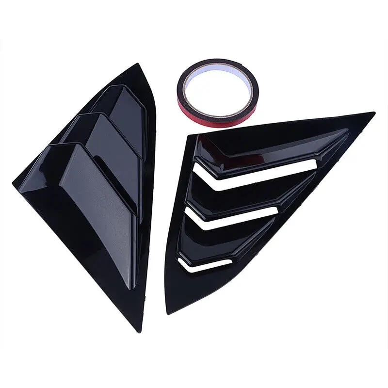 Sleek Rear Side Window Louvers with Carbon Finish