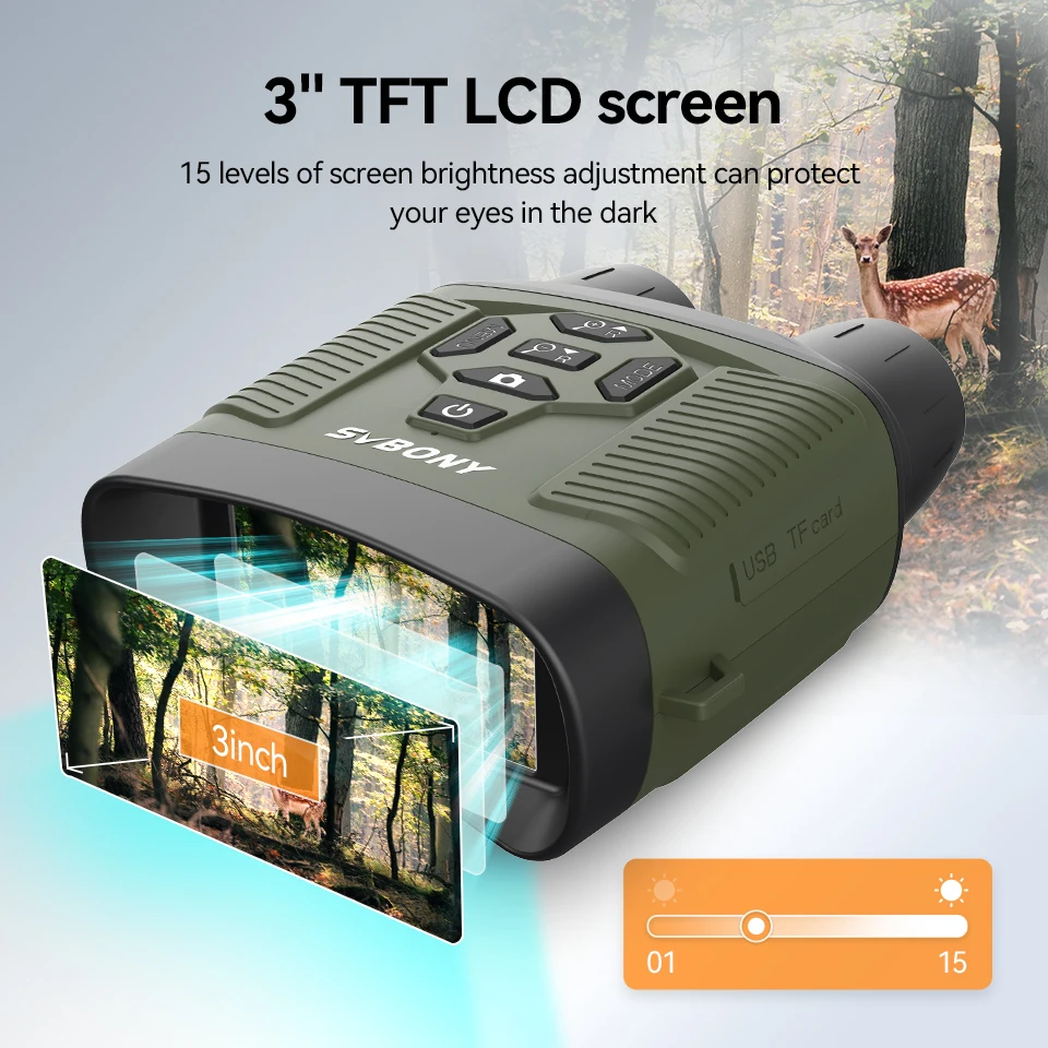 SVBONY SX31 Zoom Digital Infrared Night Vision Binocular Telescope,for Hunting Camping Professional 4K Night Vision Device 4