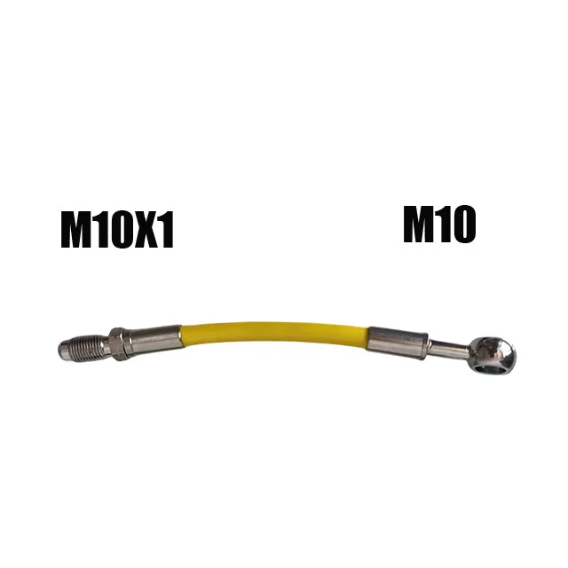Mangueras De Freno Universales Trenzadas De Acero Inoxidable, 18 Pulgadas De Largo Con Agujeros Banjo De 10 Mm Y Extremo Hembra De 3/8 A 24, Fabricado En Estados Unidos