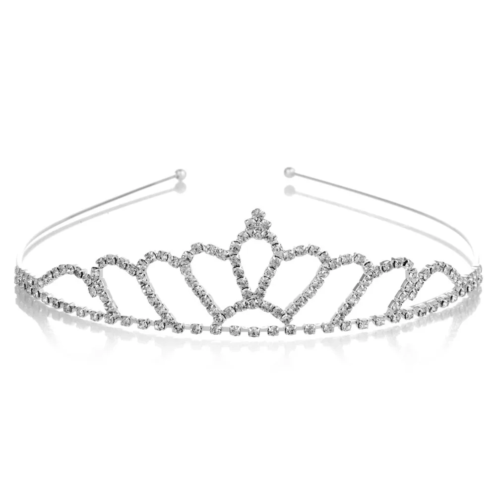 ChildrenTiarasAndCrownsHeadbandKidsGirlsBridalCrystalCrownWeddingPartyAccessiories