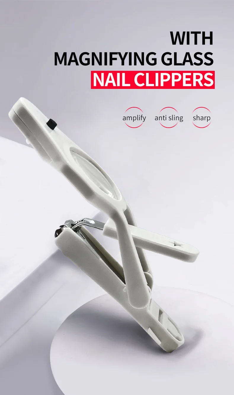 Magnifying glass LED light nail clippers elderly children magnifying glass nail clippers gift
