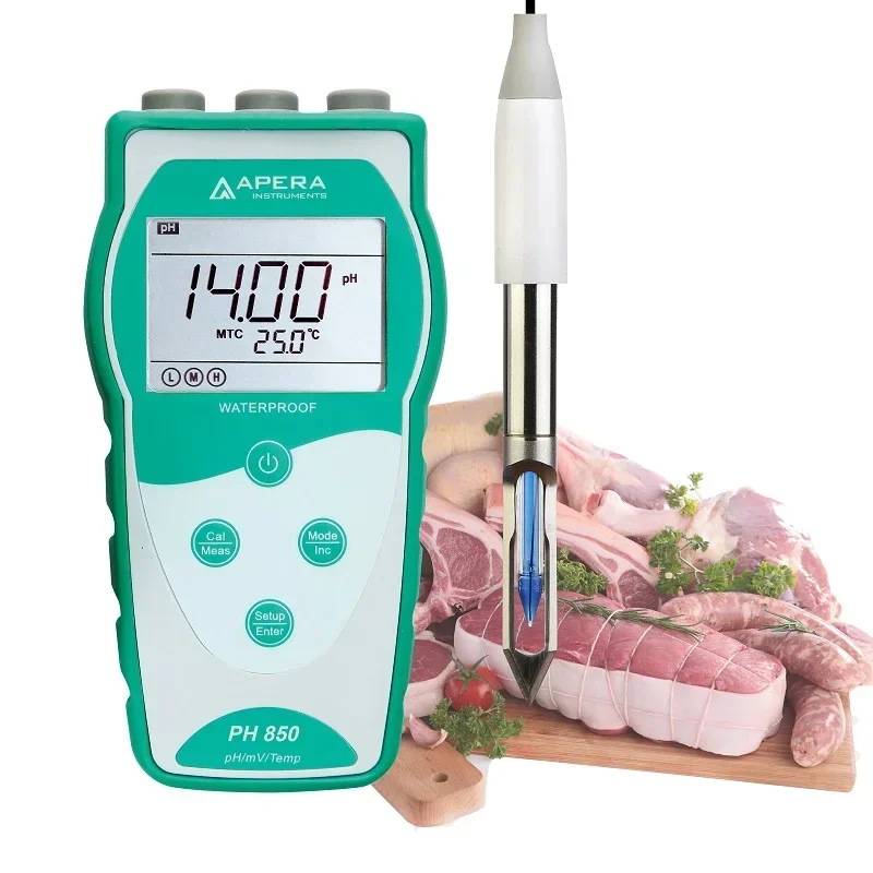 

PH850-BS Portable PH Meter for Meat PH (Direct Measurement), Equipped with LabSen763 Electrode