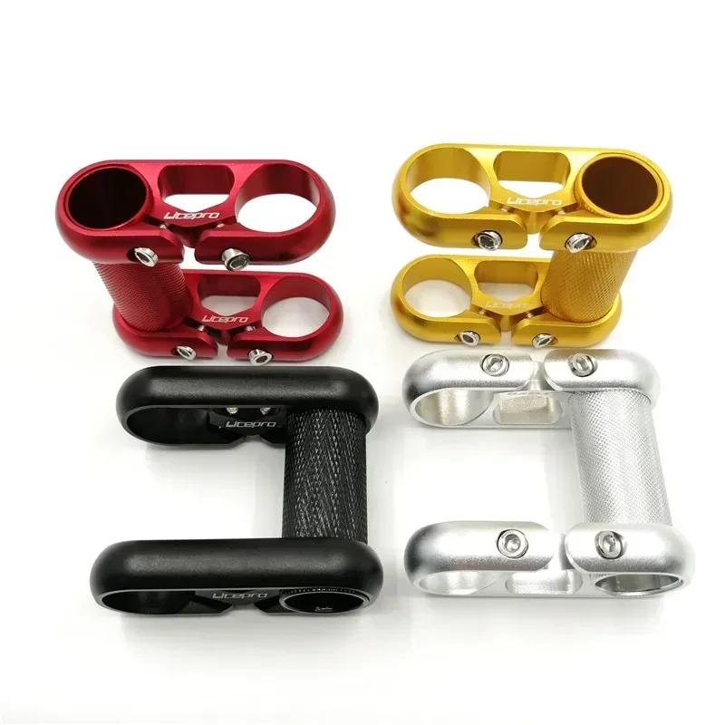 Description Picture 6 of itemLitepro 412 SP8 Folding Bike Double Stem 25.4mm Handlebar Stem Adjustable Aluminum Alloy Stems Red/Black/Silver/Gold
