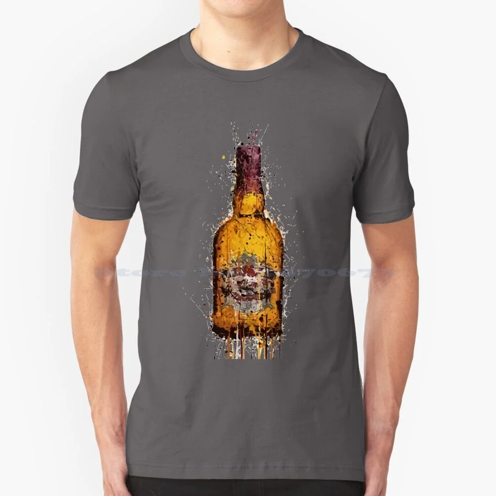 Whisky Acquerello T Shirt 100% Cotone Tee Whisky Acquerello Chivas Regal Bere Bevande Whisky Bourbon 12 Scotch
