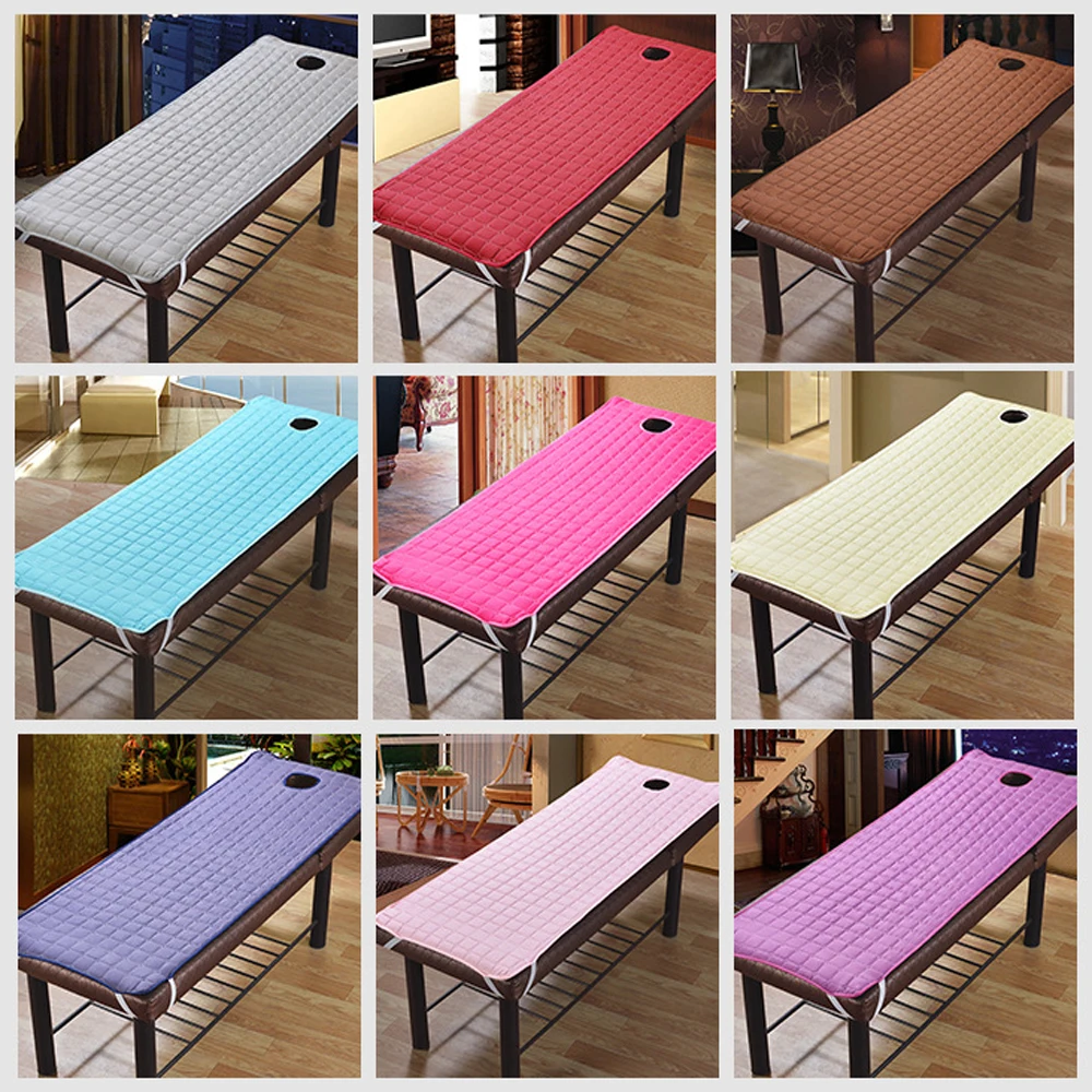 Non-slip Spa Massage Bed Table Sheet Beauty Massage Bed Mattress With Face Breath Hole Salon Mattress Sheet 3 Sizes