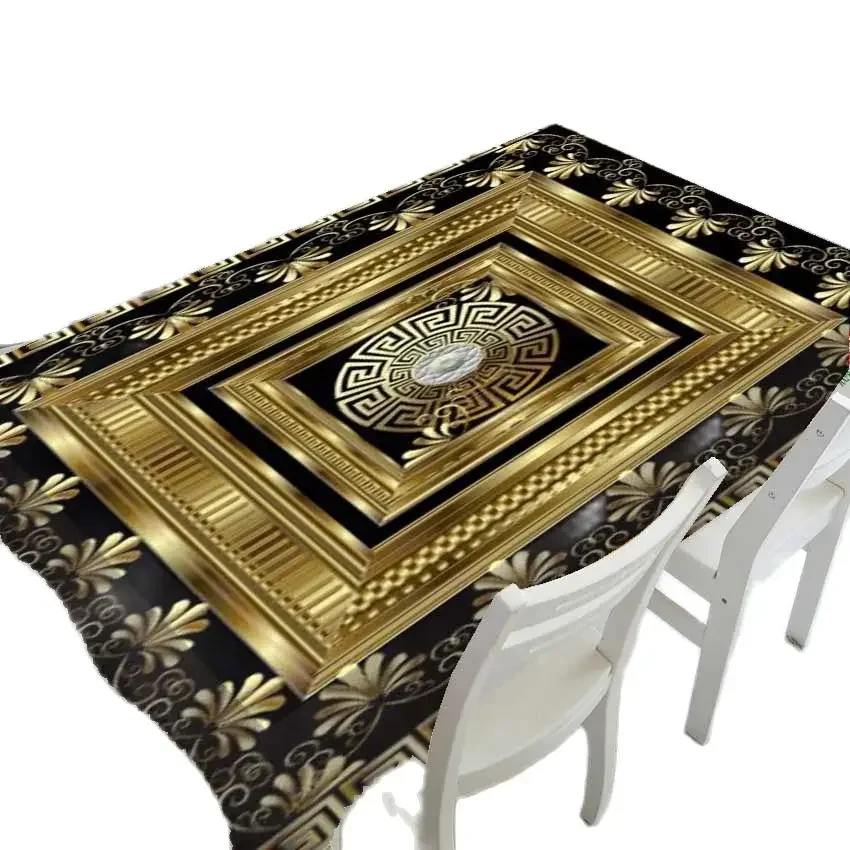 Décoration de table antique noire et dorée