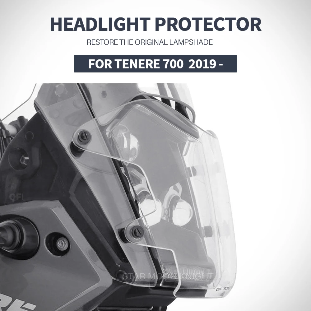 

For YAMAHA Tenere 700 Tenere700 XT700Z XTZ700 2019 - 2023 Motorcycle Headlight Protector Light Cover Protective Guard Acrylic