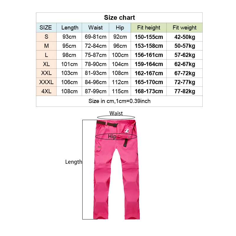Womens Summer Tactics Pants Quick Dry Outdoor Anti Splash Water Removable Hiking Sport Breathable Trousers Camping