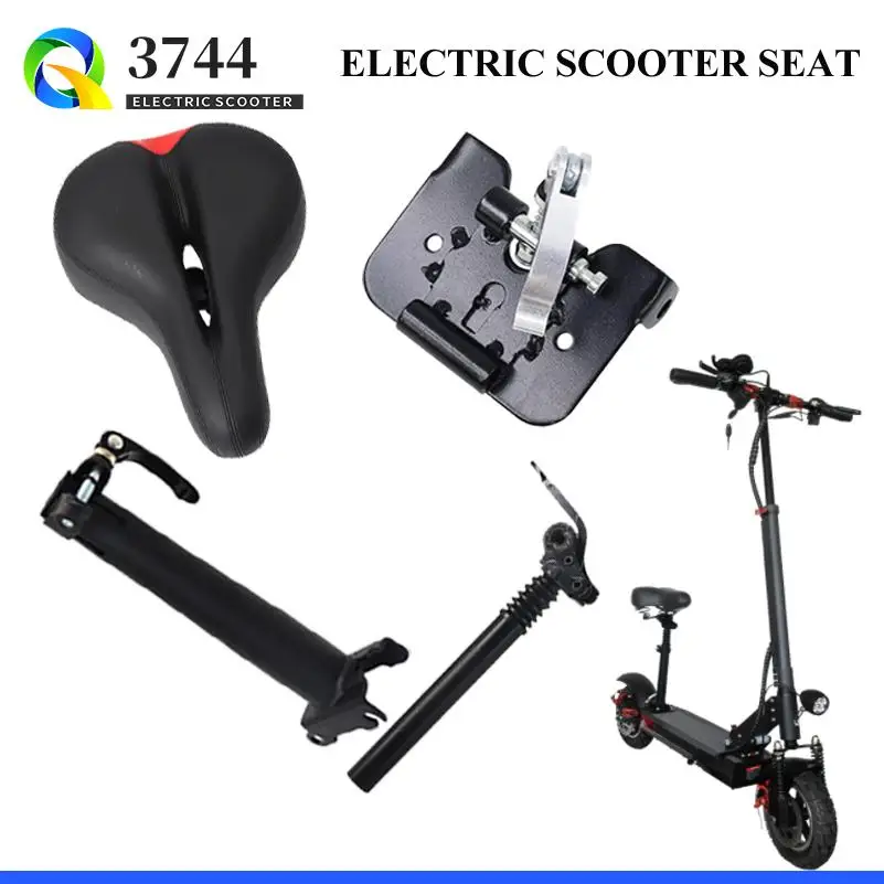 For KUGOO M4 Pro Electric Scooter 10 Inch Electric Scooter Folding Seat Saddle Foldable Height Adjustable Shock-Absorbing Chair