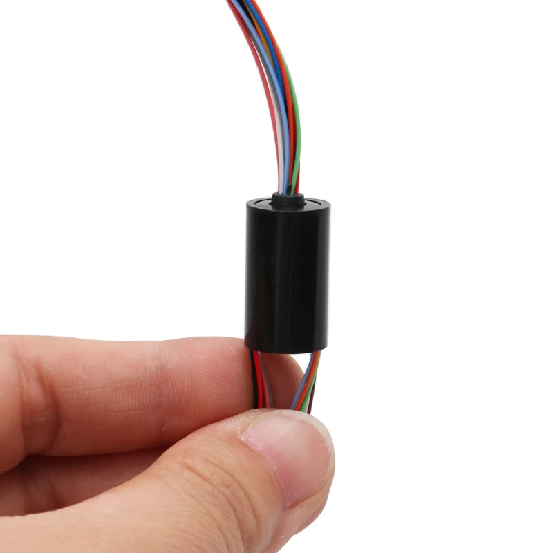 1PCS Micro Slip Ring 2/4/6/8/12/24 Kanaals Draden 2A 12.5mm/15.5mm Draaien Eettafel Sleepring Elektrische Collector Ringen Joint (Color