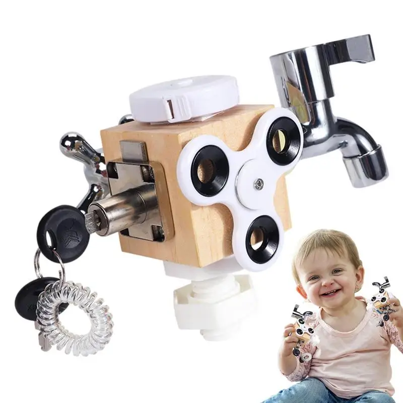 

Toddler Busy Cube Wooden Activity Cube Montessori Board Educational Learning Toys Montessori Cube Toys For Babies Basic Life