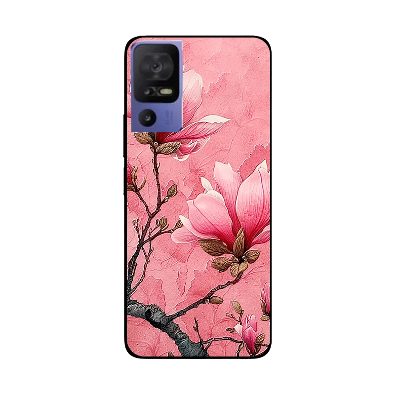 Floral Wolf Soft Silicone Shockproof Phone Case