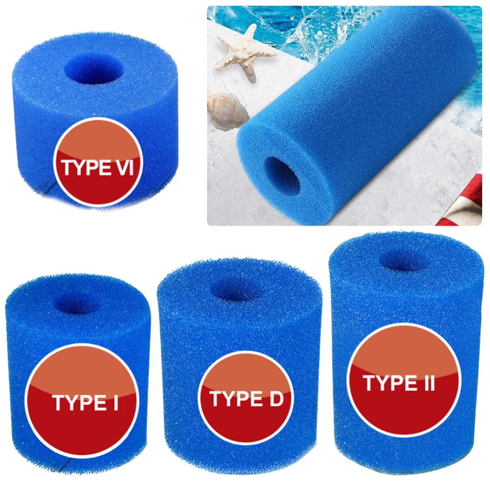 Swimming Pool Filter Sponge,1pcs,Washable,Reusable,For Intex Type I/II/VI/D
