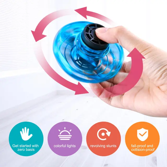 Mini Helicopter Toys With Light Hand Sensing UFO Drone Aircraft Electronic Flying Ball Plane Spinner Toy For Children Kids Gifts 3