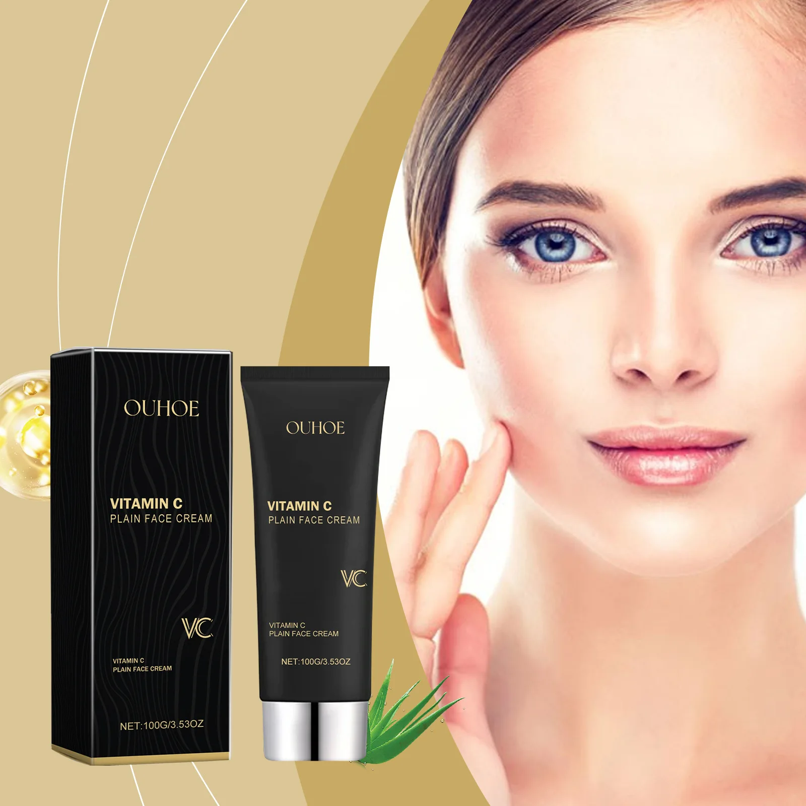 OUHOE Niacinamide Vitamin C Moisturizing Plain Cream Brightening Skin Natural Concealer Refreshing Moisturizing Plain Cream