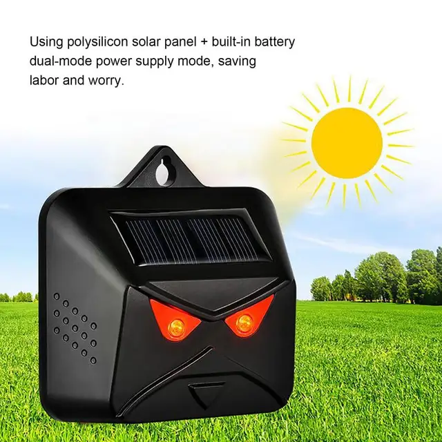 Napelemes Éjszakai Kontroll Könnyű Állati Visszatelepítő Kültéri Vízálló Ragadozó Vörös Szemek Visszatartó Ereje A Skunk Szarvas Prérifarkához - Image 2