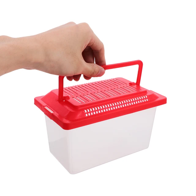 Portable Mini FishTank Handheld Tortoise Aquarium reptile Feeding Fish Tank multiuse Breeding Box durable hamster Box pet tools 2