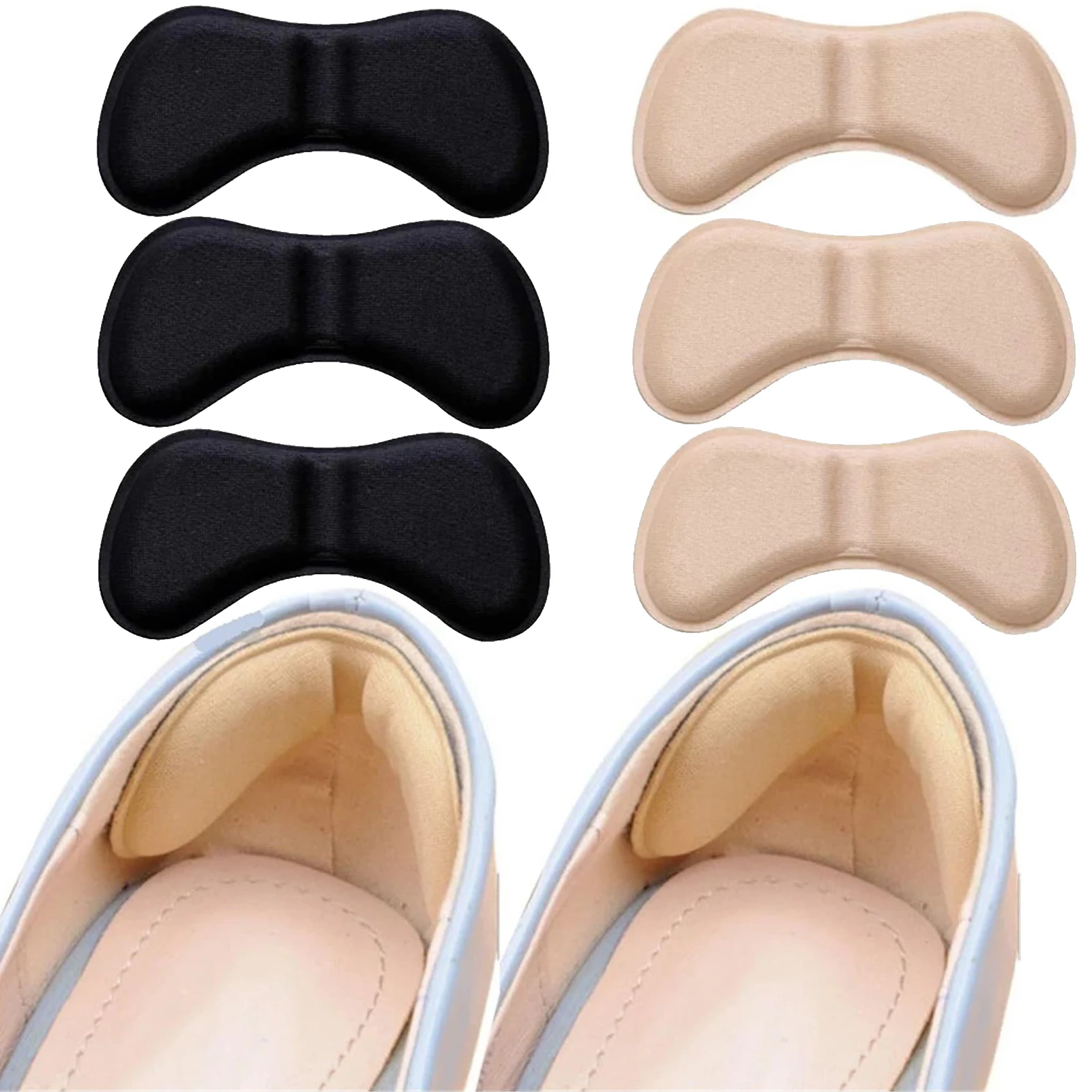 4 Almohadillas Acolchadas Adhesivas Para El Talón - Para Zapatos Grandes, Evita Ampollas, Reutilizables
