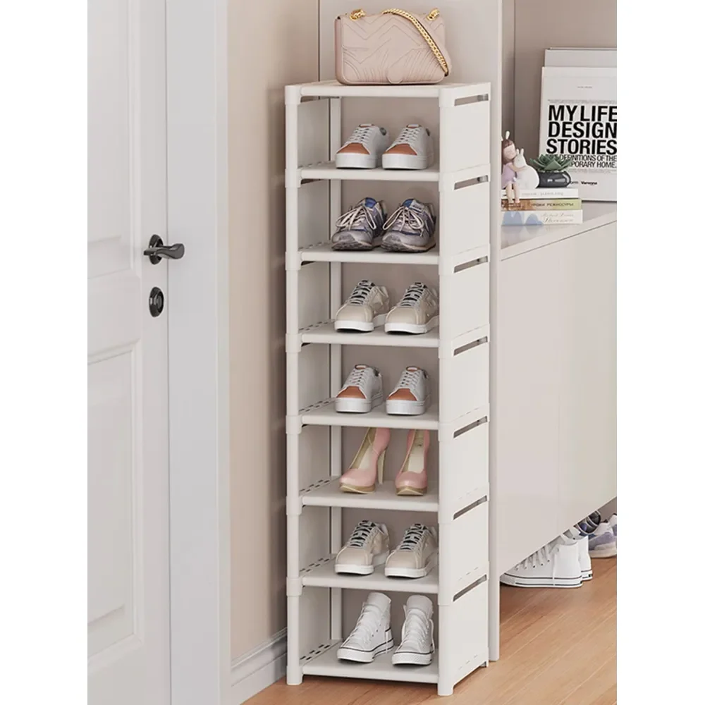 White Black Household Shoe Rack For Doorway Shoe Storage, 3 4 5 6 7 Layers Suitable For Dormitory Shoe Cabinet