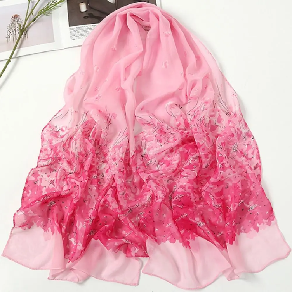 Fashion Beach Shawl New Ladies Chiffon Scarf Summer Beach Sarong Scarf Silk Scarf Hijab Shawl Head Wrap Clothing Accessories