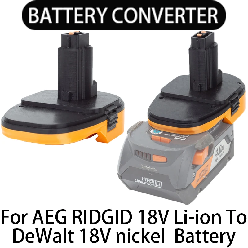 Battery Adapter for DeWalt 18V Nickel Tool Converter for AEG RIDGID 18V Li-Ion Battery Adapter Power Tool Accessory dm18d adapter suitable for dewalt to for nickel 14 4v 18v lithium battery tool converter