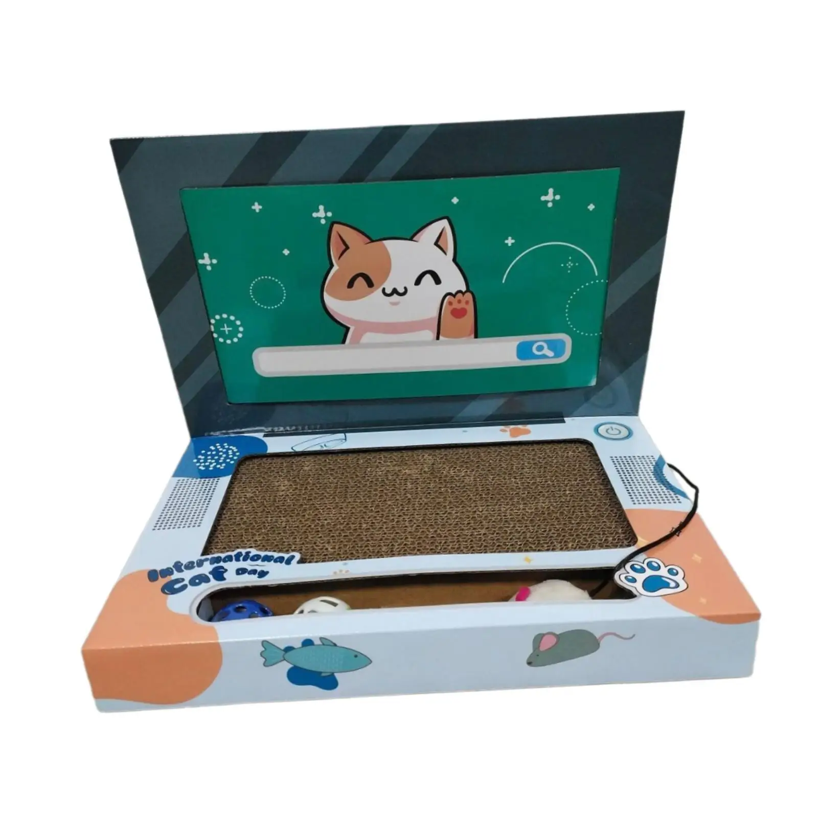 Cat Laptop Scratcher Cardboard Cat Scratcher for Kitten Claw Indoor Cats