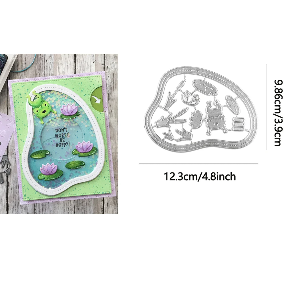 Magischer Iris, gewellte Add-on-Metall-Stanzformen, Prägung, gestanzter Bienenstock für DIY-Kartenherstellung, Scrapbooking, Bastelbedarf – Detail 7