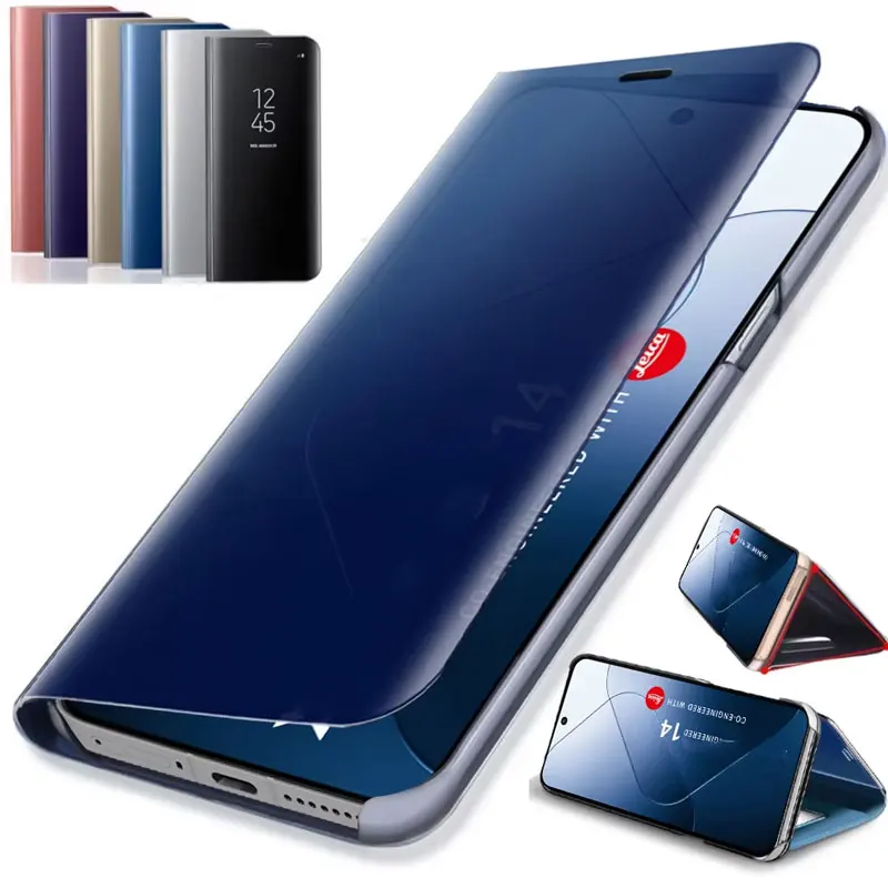 Elegant Mirror Flip Shockproof Phone Case - Premium Hard Cover