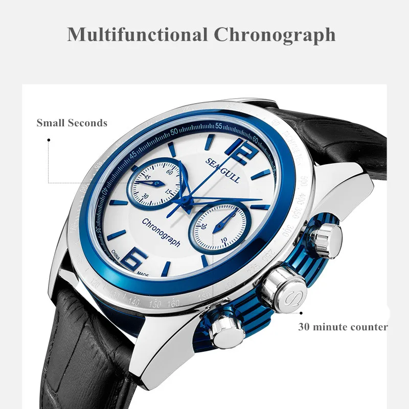 Seagull 2022 Men's Mechanical Manual Watch Multifunctional Sports  Chronograph Business Casual Sapphire Mechanical Watch  - Mechanical  Wristwatches - AliExpress