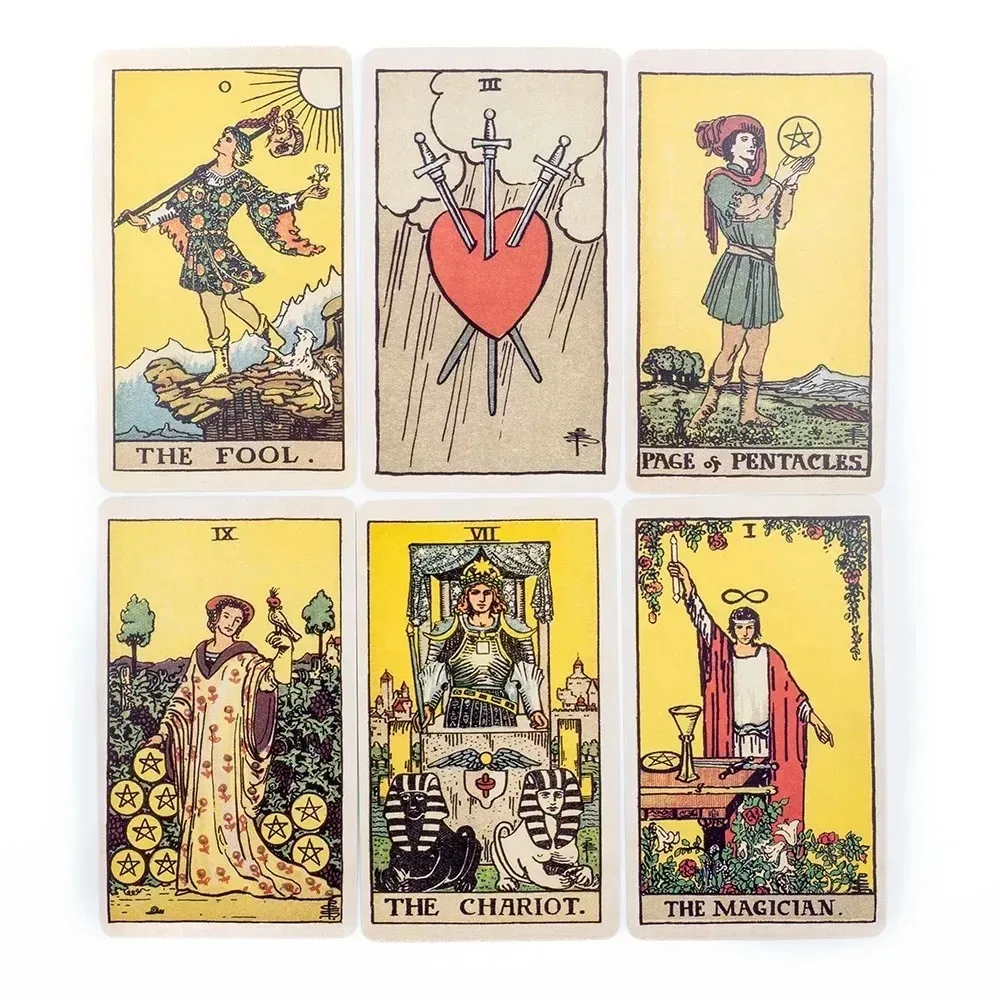 Tarot Cards Deck 78Pcs Classic For Easy Beginners Fate Fortune Telling Party Board Game Holiday Party Game Tools
