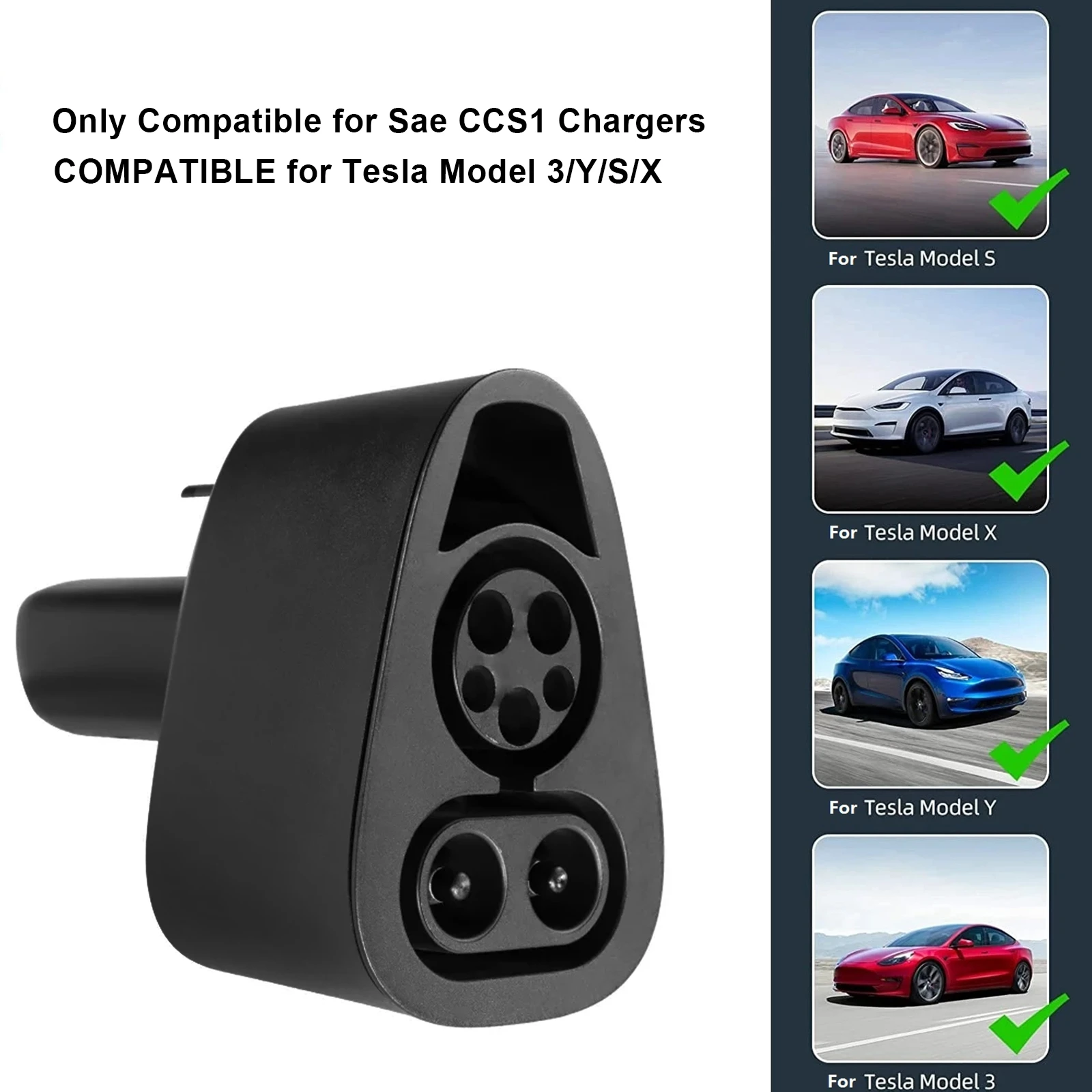CCS to Tesla Adapter - 300A / 500V DC Fast Charging for Tesla Model 3, Y,  X, S - Max 250KW CCS Adapter Tesla Compatible with Level 3 Charging