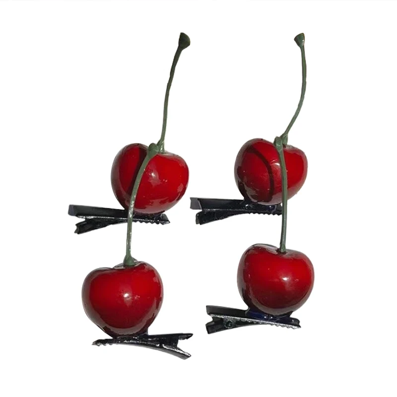 2PCS Fashion Cherry Hair Clip 6