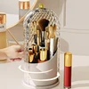 360° Rotating Makeup Brush Storage Container Dustproof Divider Desktop Makeup Storage Box Lipstick Eyebrow Pencil Holder 4