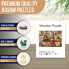 Greedy Cat-Wooden Jigsaw Puzzle Art, Unique Animal Shaped Pieces, DIY Leisure Game Fun Toy Gift Suitable Family Friends 4