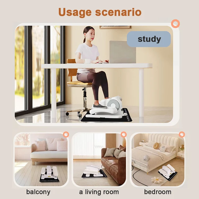 Ellipse Leg Exerciser Machine Mat Seated Foot Pedal Exerciser Mat Protects The Floor Non-Slip Workout Mat for Exercise Equipment 3