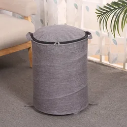 Large Detachable Toy Storage Bag and Game Mat for Building Blocks and Dolls (Gray)