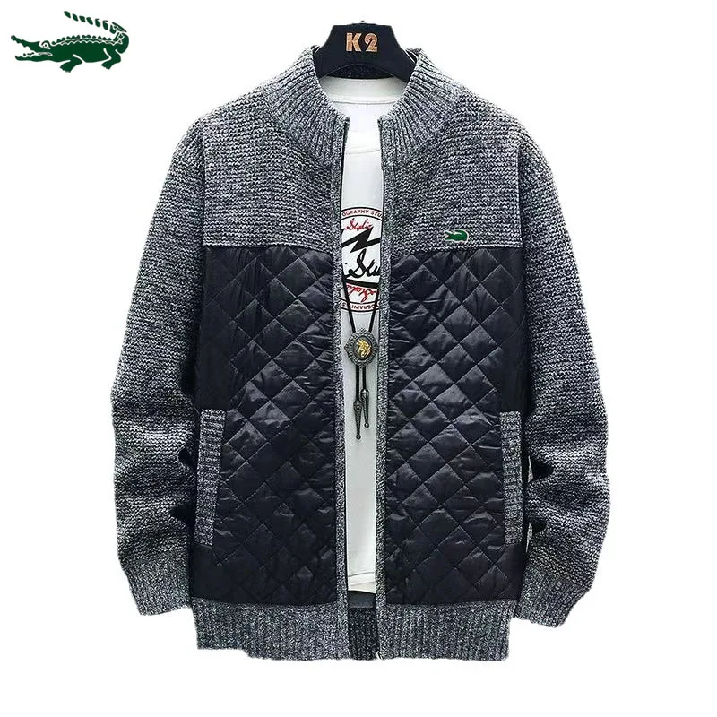 남성용 지퍼 가디건 스웨터, 두꺼운 코트, 재킷 m-3XL, 가을 및 겨울