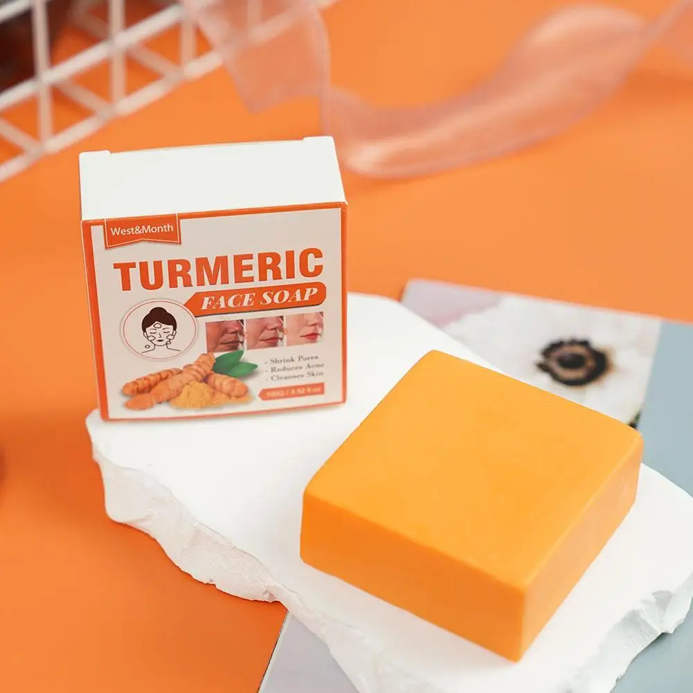 Turmeric Face Wash Natural Turmeric Soap Oil Control Soap Face Body Brightening Body Wash Cleanses facial cleanser turmeric soap