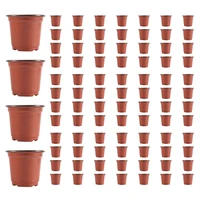 1200Pcs 4 Inch Plastic Flower Seedlings Nursery Supplies Planter Pot/Pots Containers Seed Starting Pots Planting Pots 1