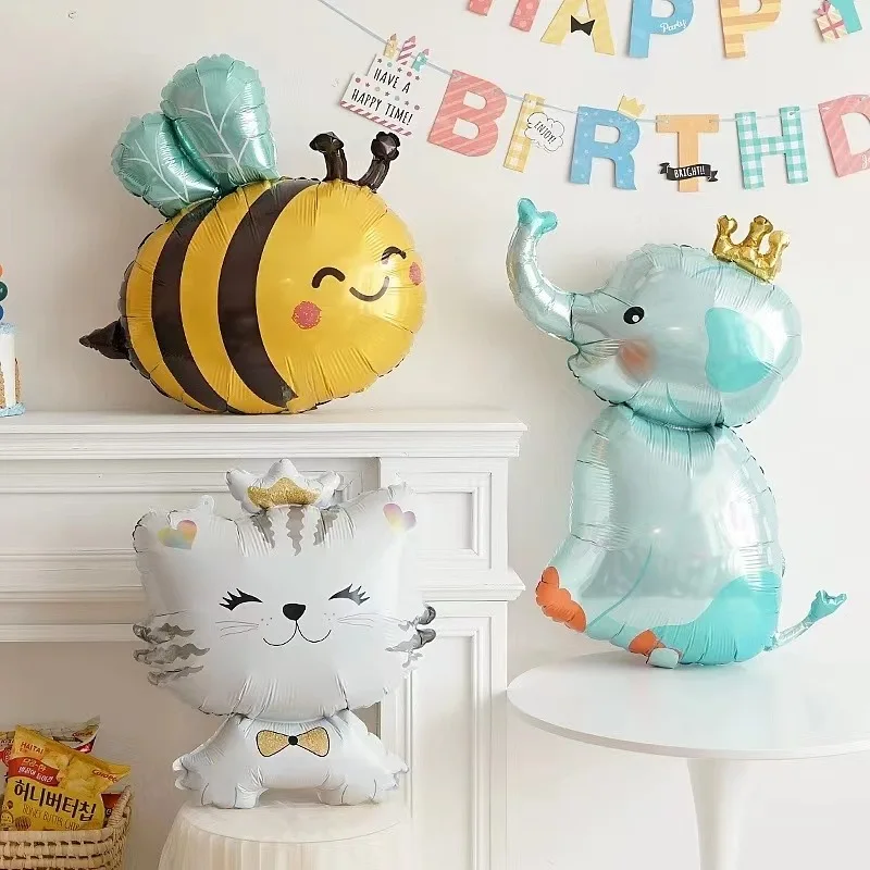 Ballon D'Aluminium Anniversaire D'Animal,7Pcs Foil Balloon