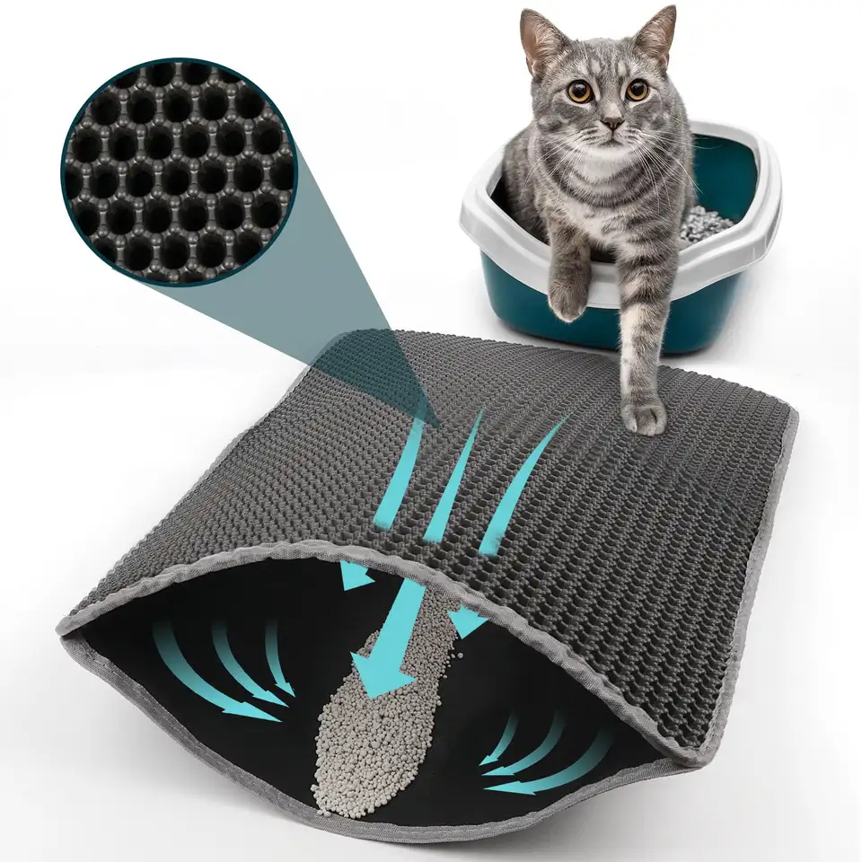 Waterproof Pet Cat Litter Mat EVA Double Layer Cat Litter Trapping Pet –  Stardust Hut