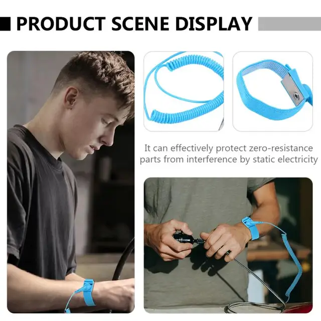 Braccialetti Antistatici 6 Pezzi - Con Cavo A Terra E Clip A Coccodrillo, Per Elettronica - Foto 10