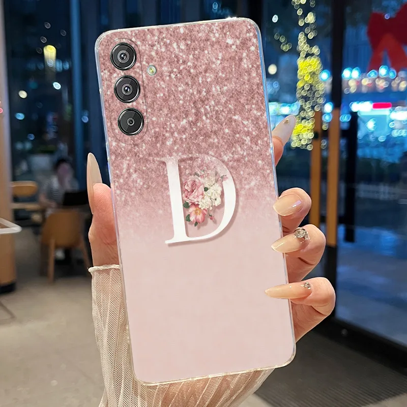 Luxury Elegant Letter Clear Soft Silicone Phone Case