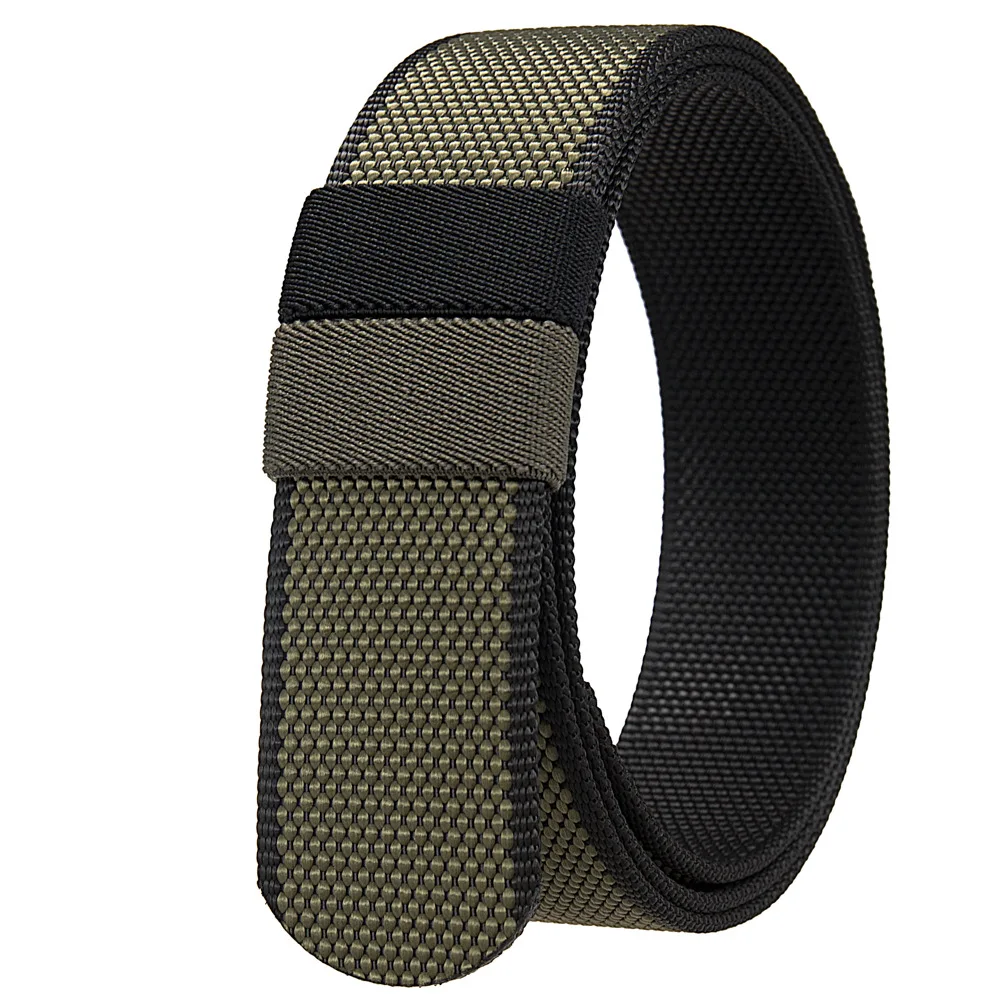Headless belt, men's automatic buckle belt, no headband, nylon canvas belt, trendy young people's casual pants , versatile