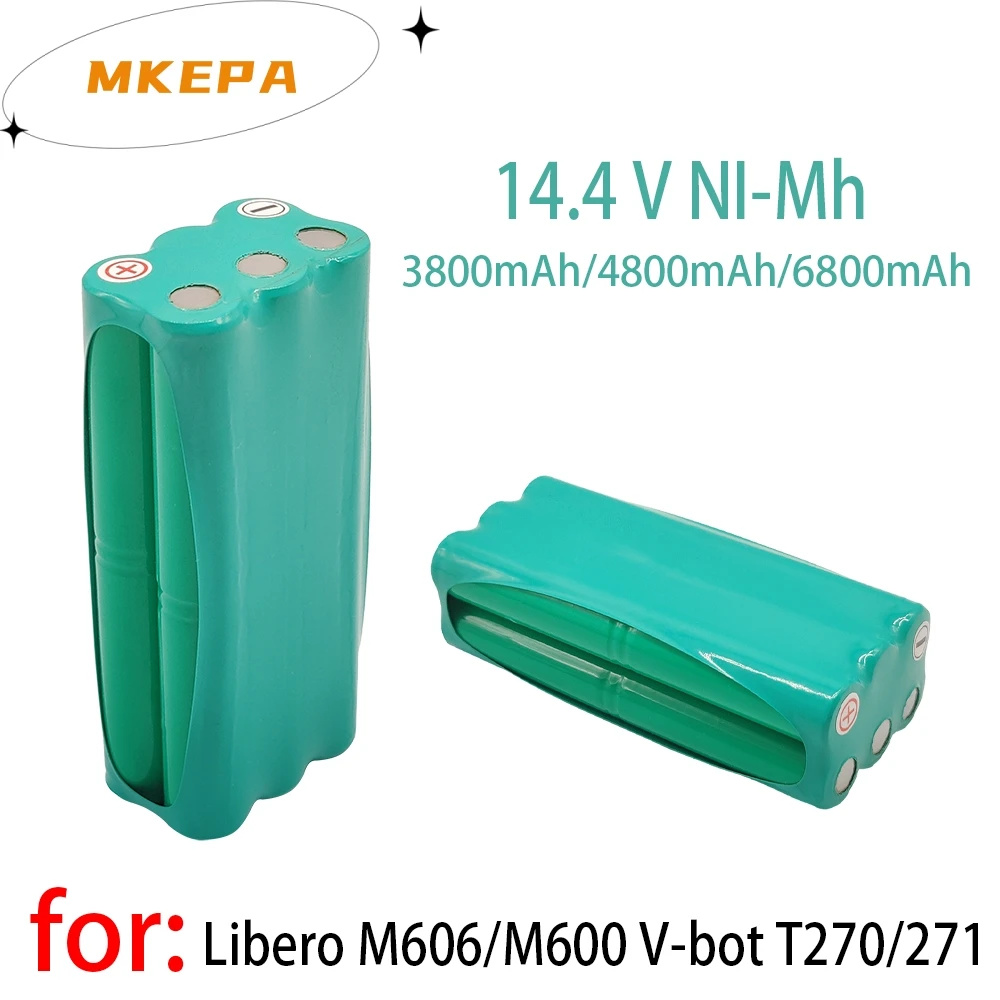 

14.4V original NI-MH 3800/4800/6800mAh robot vacuum cleaner battery suitable for liberoV-M600/M606 v-botT270/271