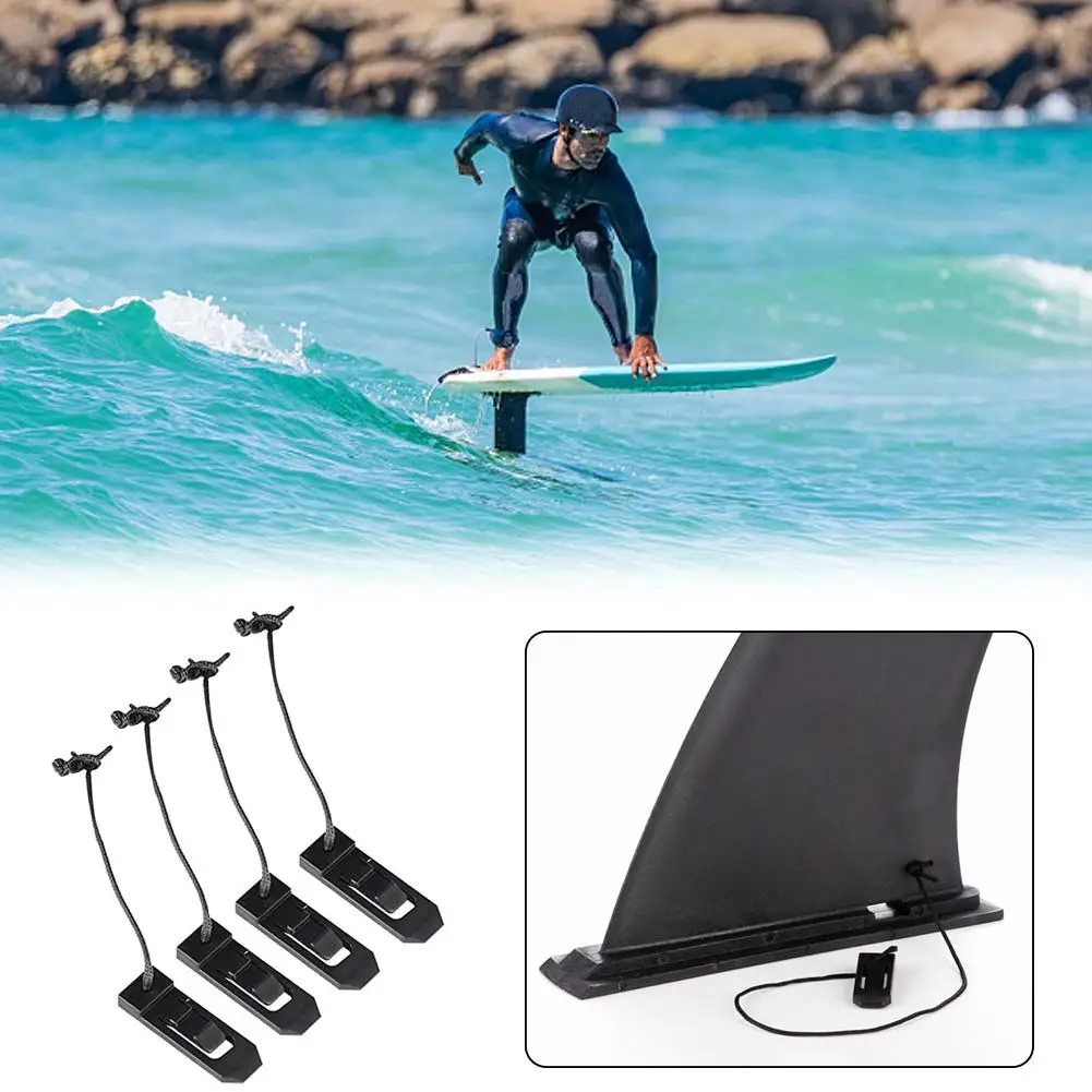 

4Pcs PVC Surfboard Detachable Fins Buckle Parts Portable Pin Fin Snap Clips Fix Fastener Paddleboard F9A6