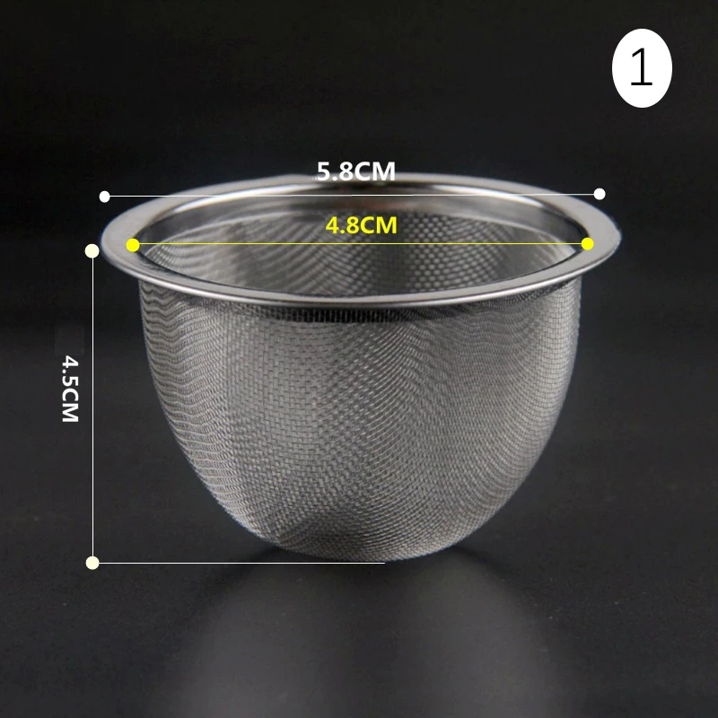 304 Stainless Steel Filter 1pc tea infuser tea strainer tea filter Reusable Tea Infuser Tea Strainer Teapot Loose Leaf Spice Filter Kitchen Accessories