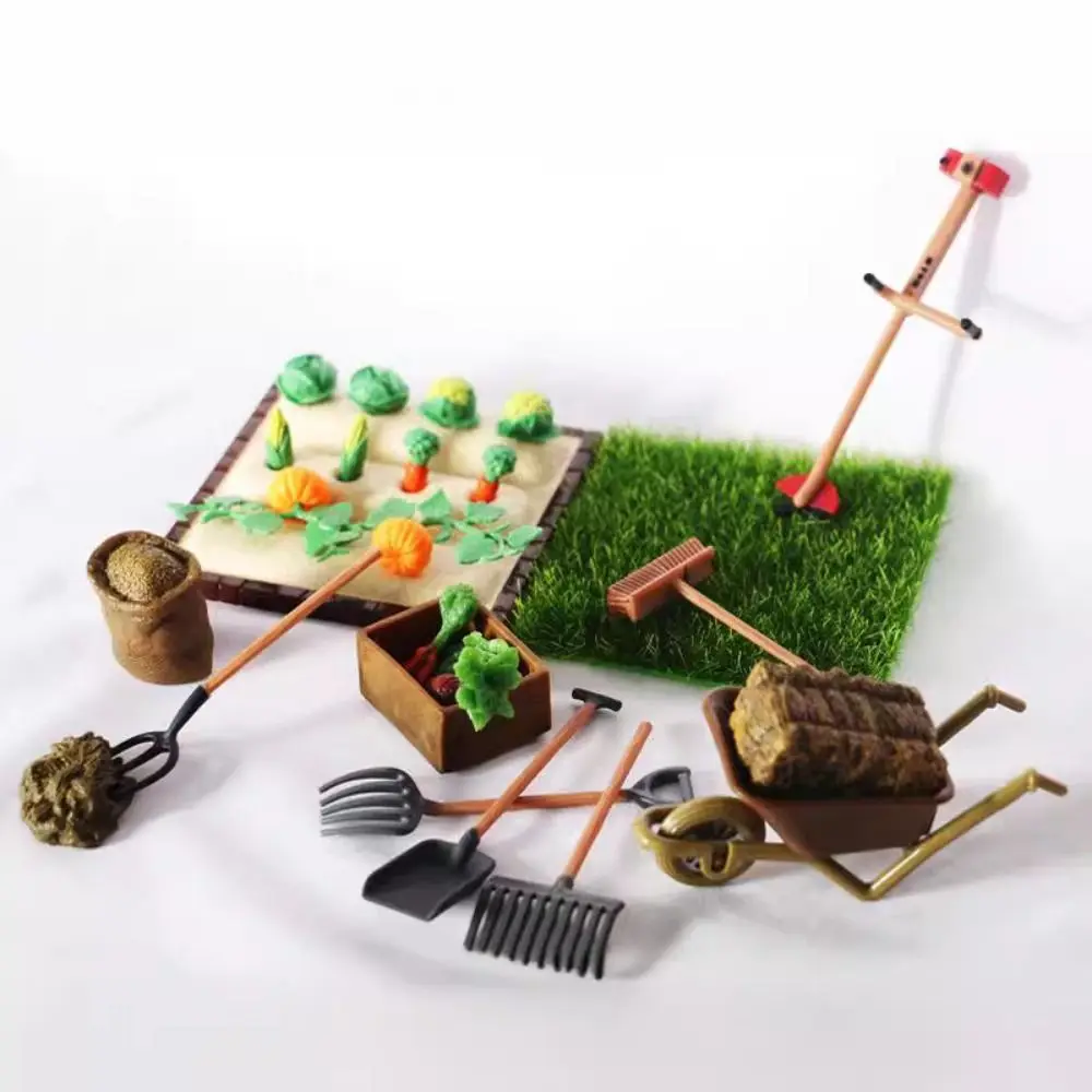 Simulation Models Dollhouse Simulation Vegetable Farm Vegetable Field Mini Farm Mini Simulation Farm Model Garden Cart